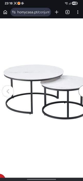Mesa de centro imitação mármore