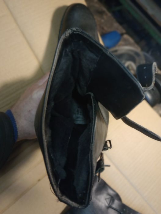 Buty Skóra Futro też od spodu cecha wewnątrz MO PRL  unikat eksponat