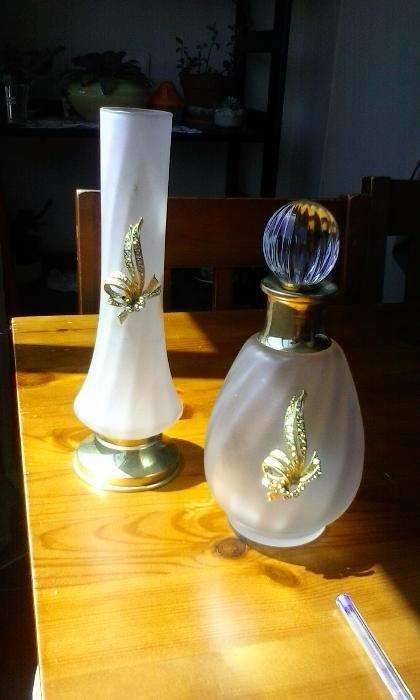 Jarra/Solitário e Frasco, estilo Vintage - Art Deco