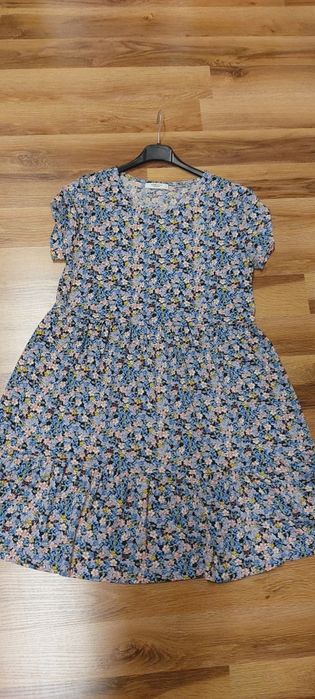 Sukienka w kwiatki babydoll L XL