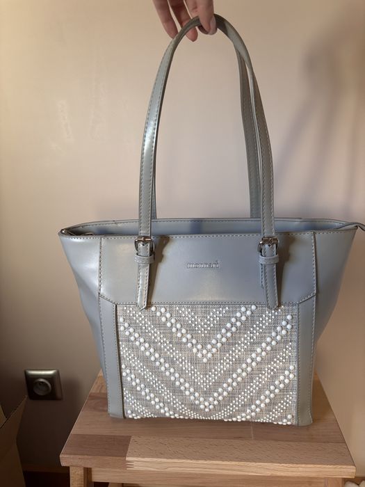 A4 Monnari damska torba shopper tote bag torebka szara