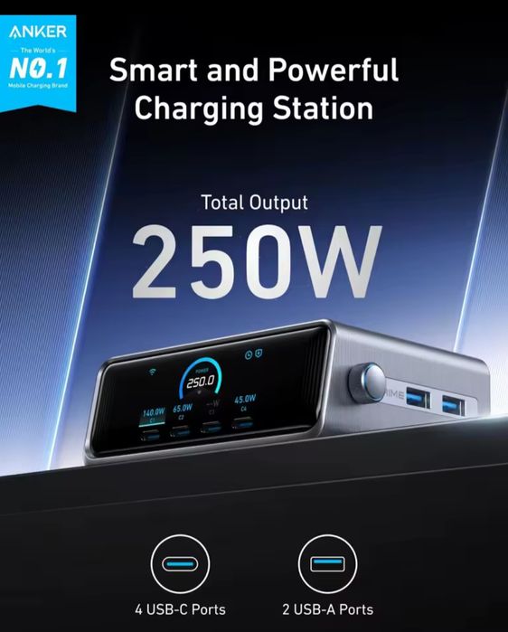 USB зарядное Anker prime 250W charger station