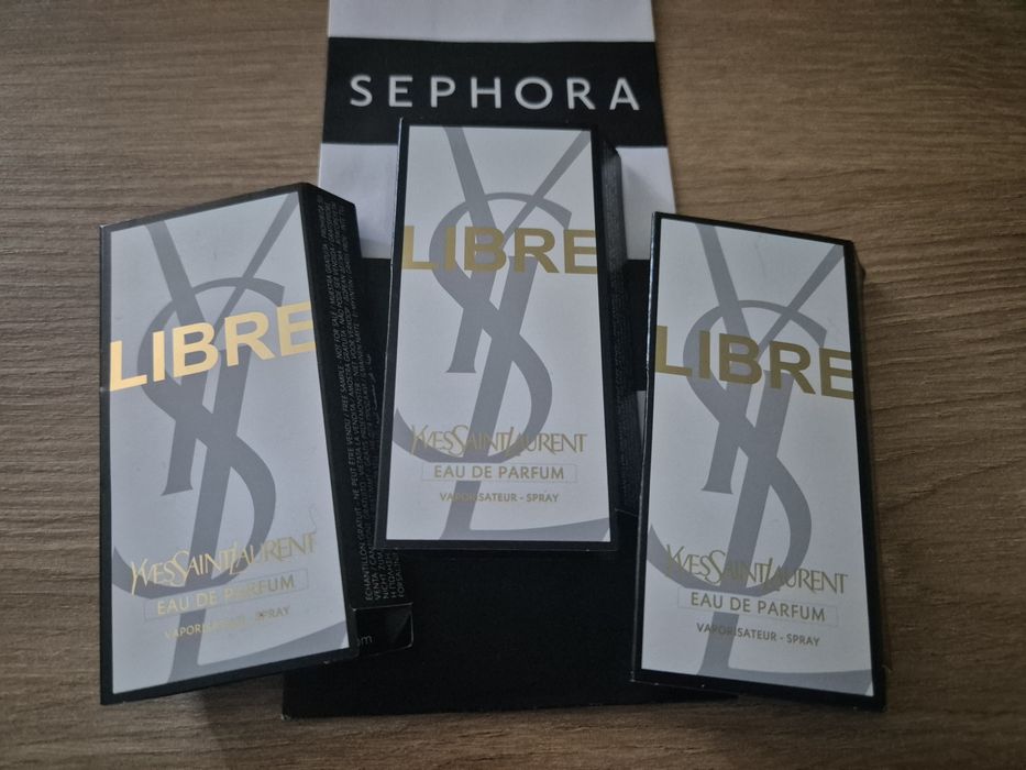 3 sztuki! Nowe! Na wyjazdy! YVES SAINT LAURENT YSL Libre EDP 3 x 1,2 ml PEŁNE SEPHORA!