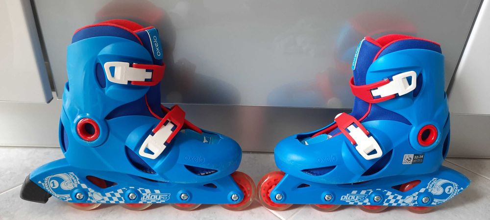 Patins Decathlon nº32-34 + kit proteção