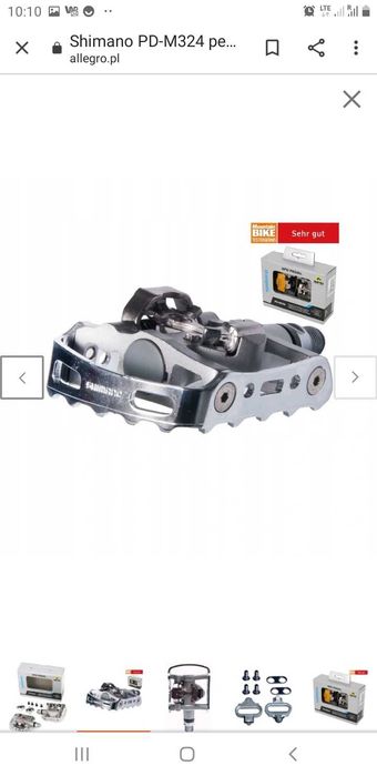 Shimano PD-M324 pedały zatrzaskowe/platforma trekking srebrne