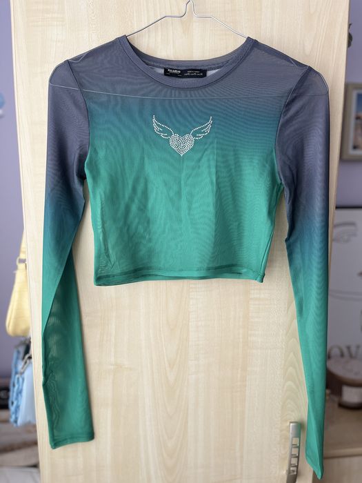 Bluzka tiulowa z cyrkoniami XS