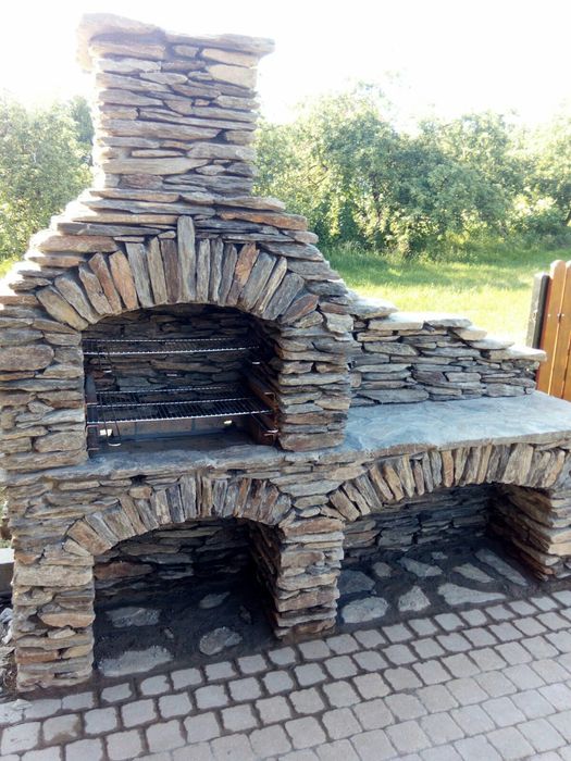 Kominek-Grill  ,wędzarnia ,kamień naturalny,łupek