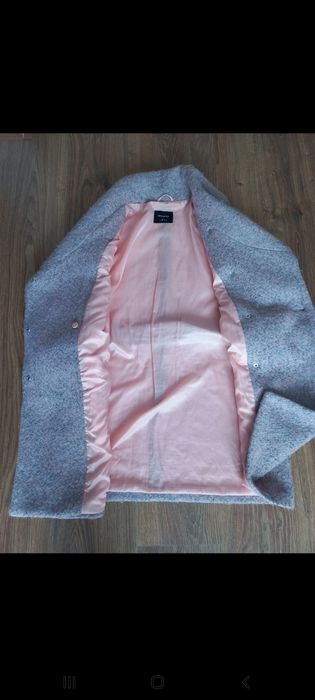 Płaszcz damski z dodatkiem wełny, rozmiar 36