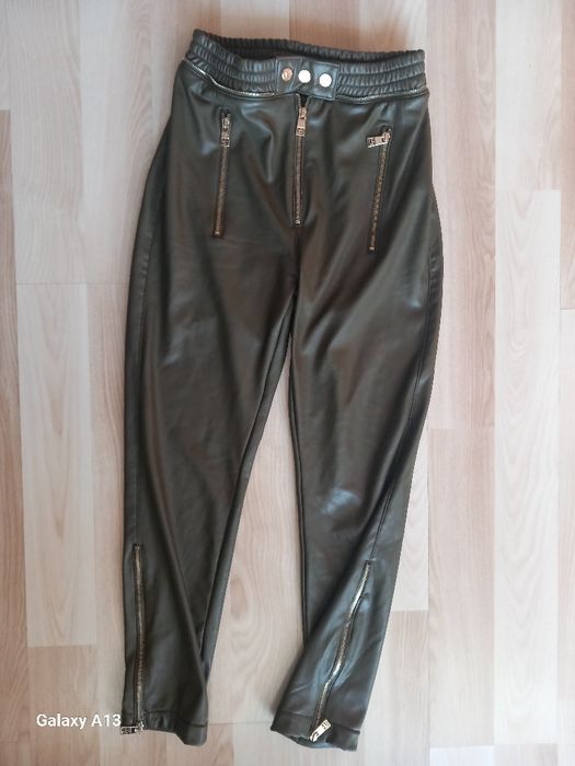 Balmain spodnie damskie skórkowe S