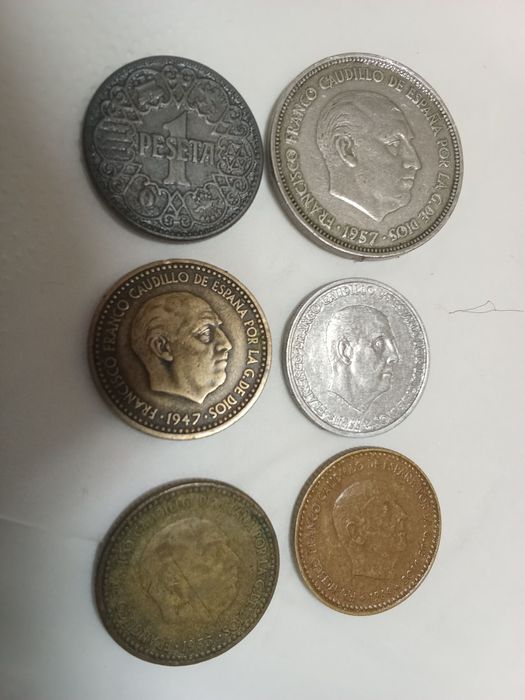 Moedas (6)  de ESPANHA  1944/1966