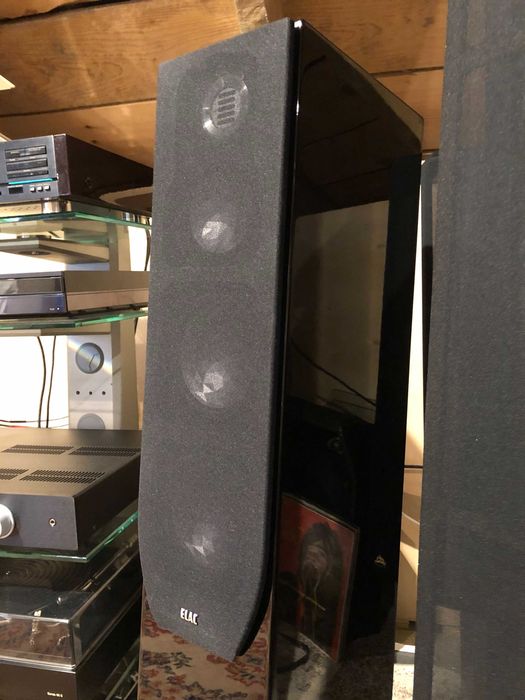 Kolumny podłogowe Elac FS 249 Jet III Top stan black piano połysk