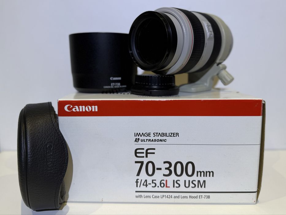 Canon 70-300 f/4-5.6L IS USM. Mało używany egzemplarz.