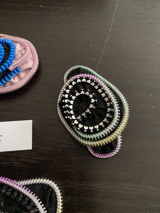 Broszki handmade z suwaków unikat zestaw 66