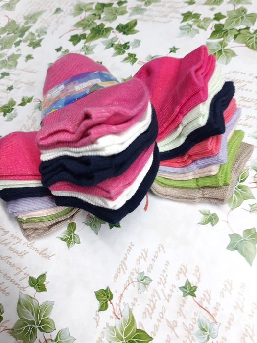 14 pares de meias curtas em algodão, menino e menina