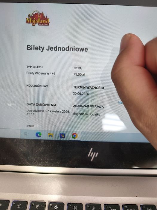 Bilety majaland 4 szt okazja!!!