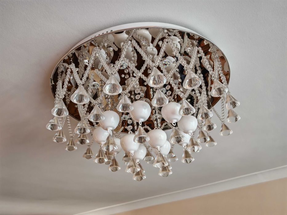 Kryształowa lampa sufitowa led plafon