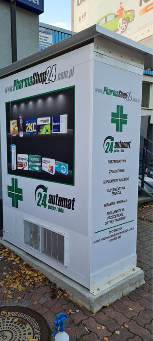 Profesjonalny automat vendingowy PharmaShop24 (Karta/Gotówka) – Zarabiaj 24/7. Stan BDB!