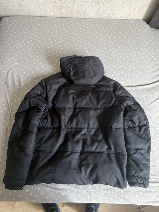 Męska kurtka zimowa Diverse XL czarna pikowana z kapturem (Water Repellent / Windproof)