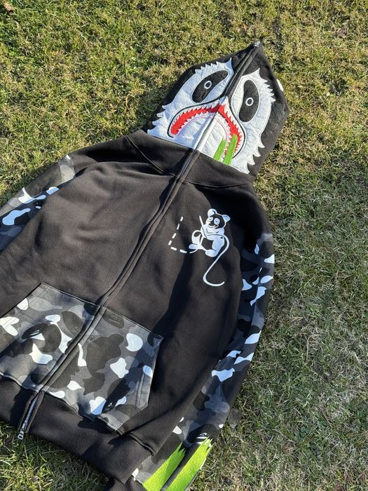 Худі BAPE City Camo Panda Full Zip Hoodie ‘Black’  M-L