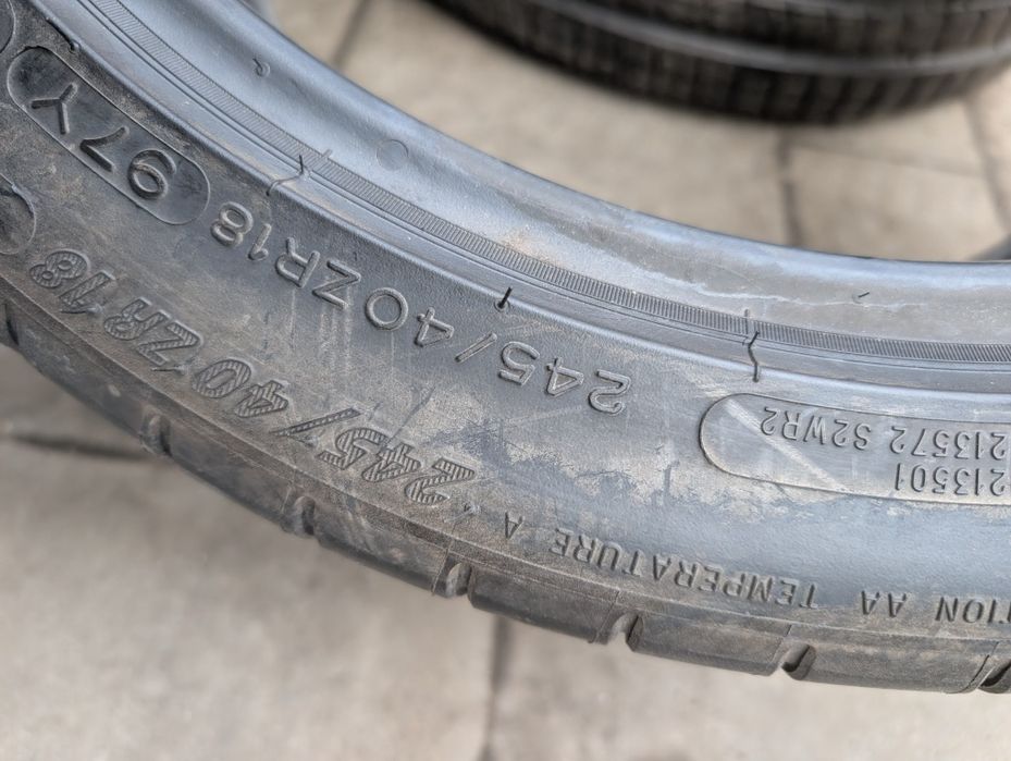 Пара новых летних шин 245/40 R18 Michelin pilot Super sport
