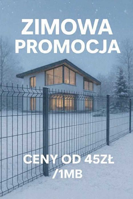 Ogrodzenia panelowe kompletne wys. 123 cm- Zimowa Super Cena!!