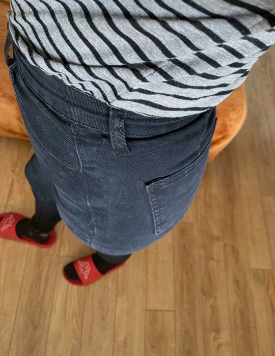 Spodnie czarne shein rozmiar 34 stan bardzo dobry 10% rabatu