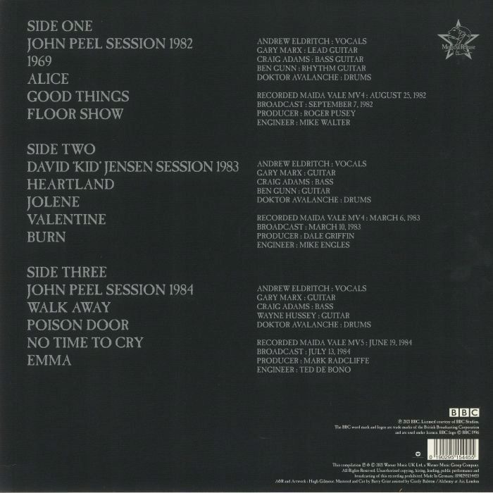 The Sisters Of Mercy - BBC Sessions (1982-84) 2LP Limited RSD Vinyl EU