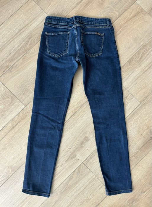 Jeansy granatowe Mango stright/proste