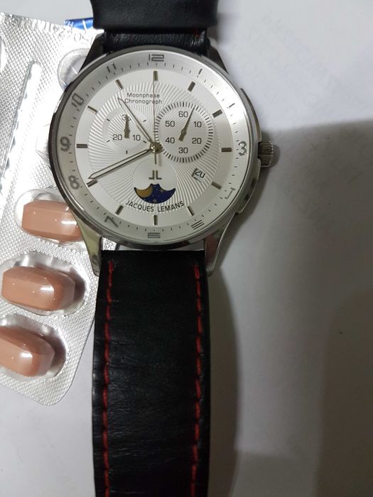 zgarek Jacques Lemans 1-1447 CHronograph ,42,5mm, ,jak NOWY