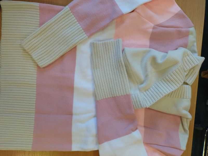 Nowe damskie 2swetry w paski wykonane z akrylu oraz akrylu i lycryNOWE