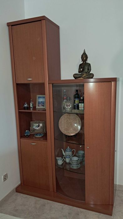 Móvel de Sala em Madeira – Modular – com Garrafeira