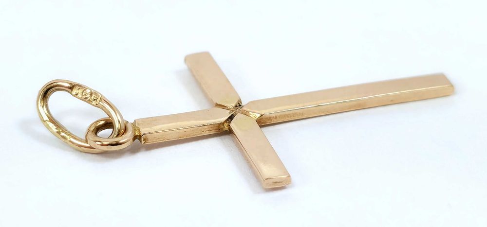 Złota zawieszka krzyżyk p:585 w:1,07g
