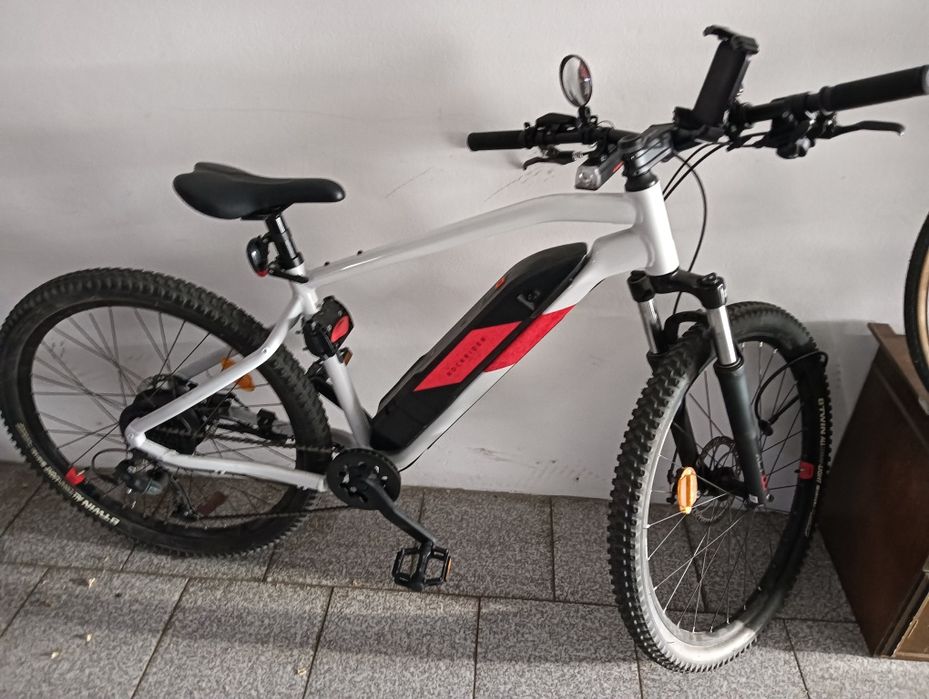 bicicleta elétrica de montanha Rockrider E-ST 100