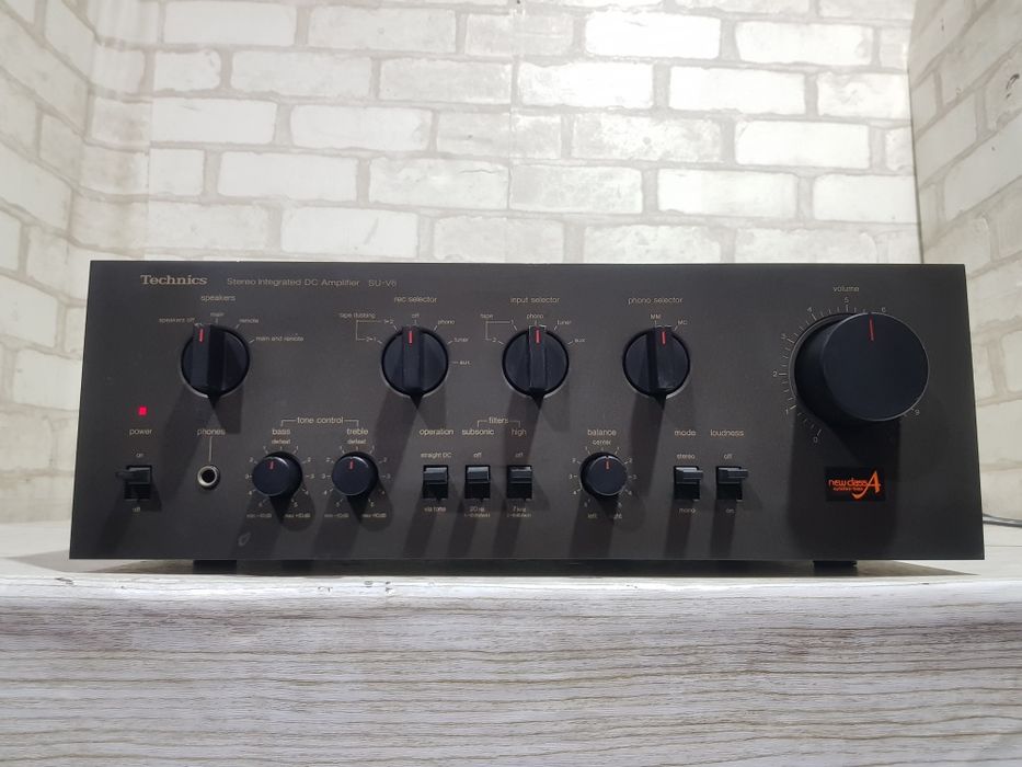 13кг!Стерео підсилювач TECHNICS SU-V6, *2x80 Вт, NEW Klacc A+, Jаpan