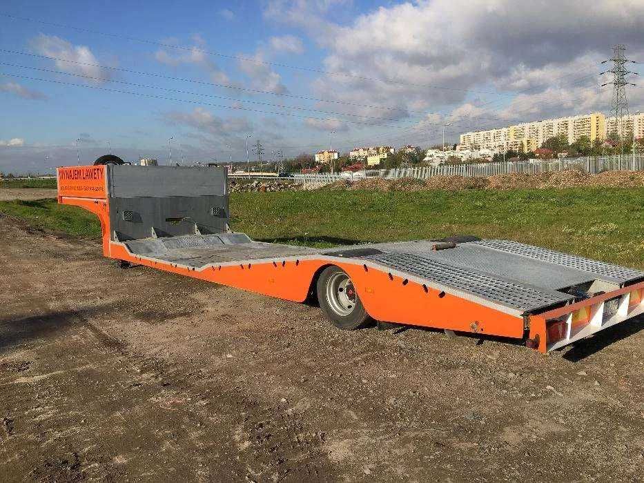 Wynajem naczepy niskopodwoziowej, transport ciągników siodłowych