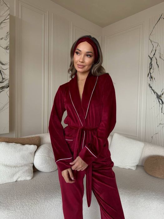 Піжама двійка жіноча. Велюрова піжама на подарунок. Домашній костюм