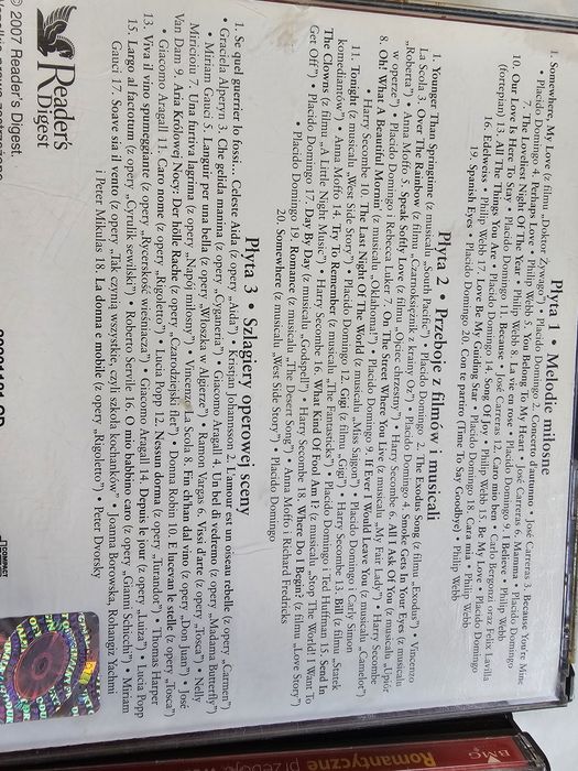 Dwa zestawy płyt ( 7 płyt cd)z muzyką Readers Digest