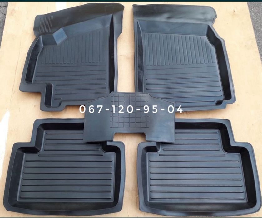 Коврики резиновые Chevrolet Aveo Daewoo Lanos Sens Авео Ланос Сенс.