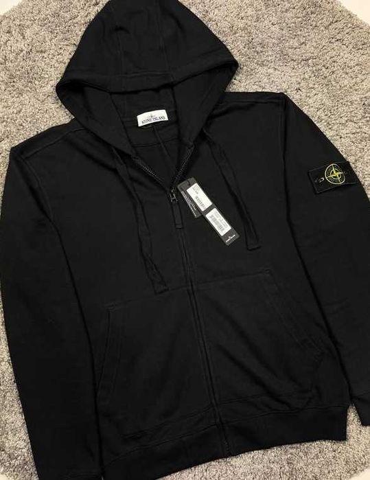 Кофта stone island Чорна НОВА з патчем