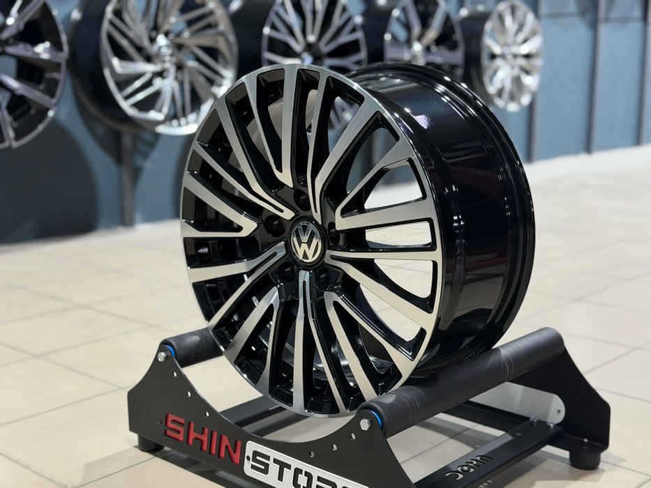 Нові диски Volkswagen T5 T6 R18 5x120 REPLICA VW6129 Black Machined Face
