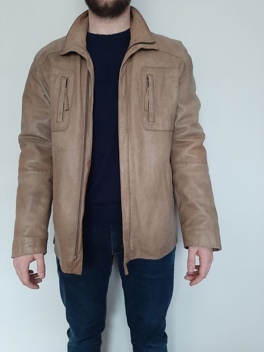 Kurtka skórzana męska, rozmiar L firmy Ochnik