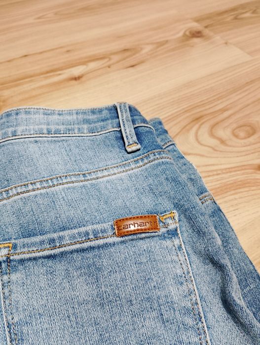 Niebieskie Damskie Spodnie Jeansowe Dżinsowe Carhartt
