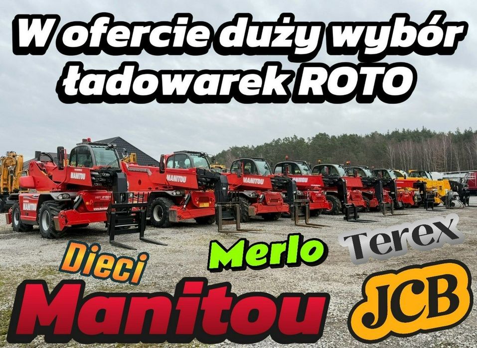 Manitou Merlo Dieci JCB Terex MRT ROTO Ładowarka Teleskopowa Obrotowa  16m 18m 21m 22m 24m 30m PRIVILEGE Możliwy Wynajem Duży Wybór