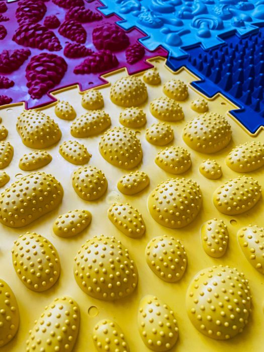 Mata puzzle sensroryczne 6szt WYPRZEDAŻ edukacyjne klocki masaż