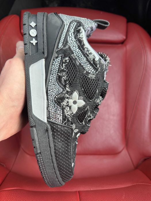 (ОПЛАТА ПІСЛЯ ОГЛЯДУ)Louis Vuitton x Swarovski Skate Sneaker Black
