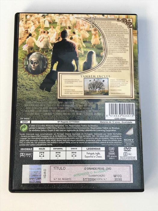 Filme O Grande Peixe (Big Fish) DVD - Tim Burton