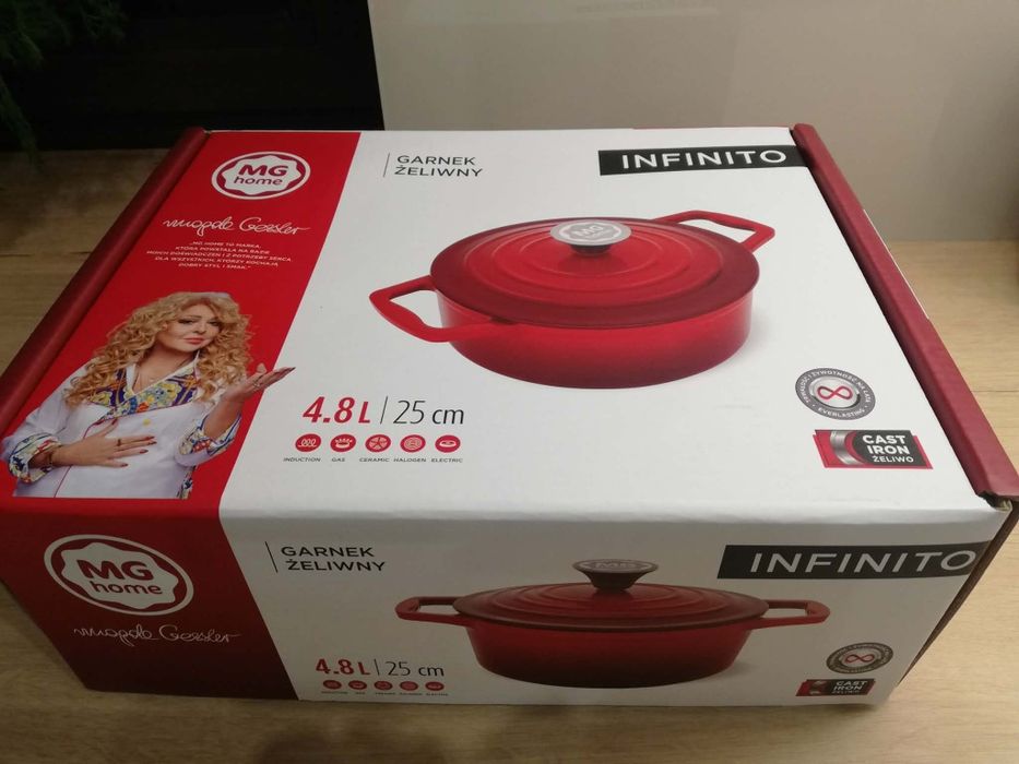 Garnek żeliwny MG home infinito,  indukcja