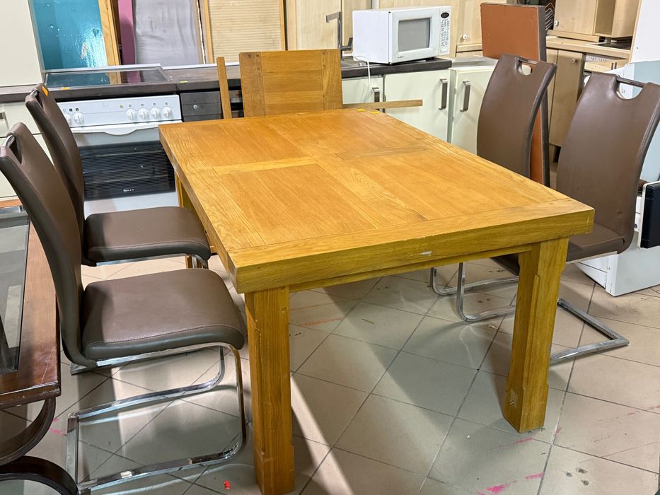 Duży masywny ciężki drewniany stół z Niemiec - DOWÓZ DO DOMU