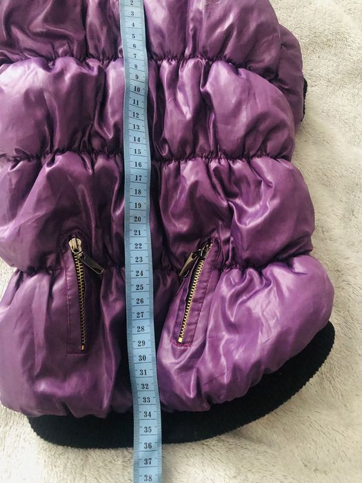 Fioletowa Kurtka Puffer z Kapturem dla Psa – Ciepła i Stylowa