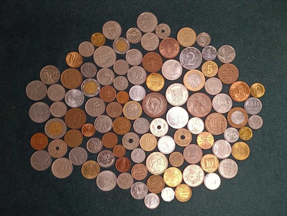 Набір цікавих монет світу 100 шт. всі континенти - без повторів / набір №43